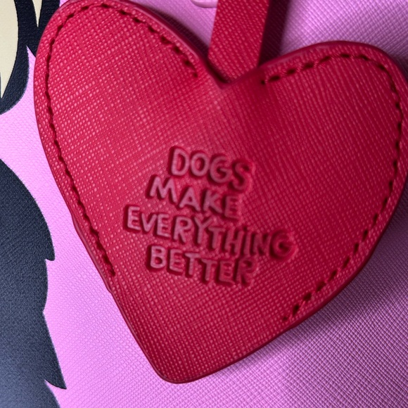 HEY YORKIE LOVERS!!! Checkout this 
Yorkie Tote Bag with Dangle, bubble gum pink - Picture 4 of 11